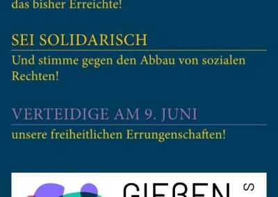 Plakat Gießen bleibt bunt