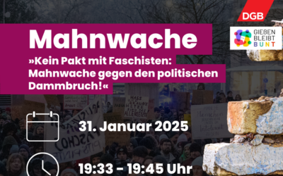 Kein Pakt mit den Faschisten! Mahnwache gegen den politischen Dammbruch